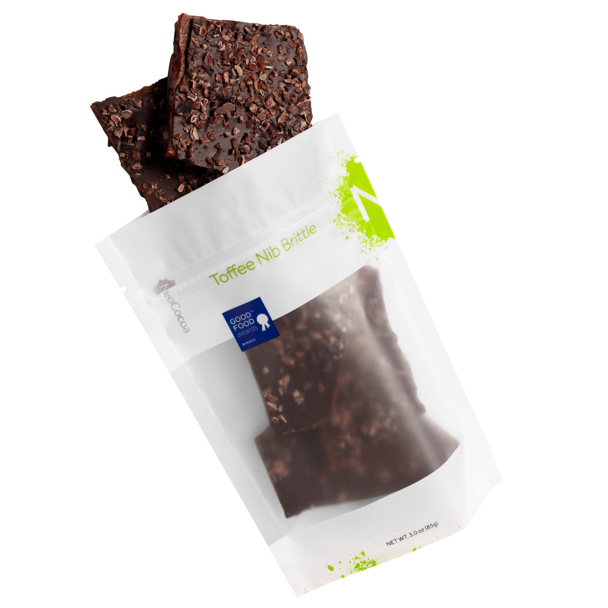 0073　toffee+bean 3oz Toffee Nib Brittle – NeoCocoa Confections
